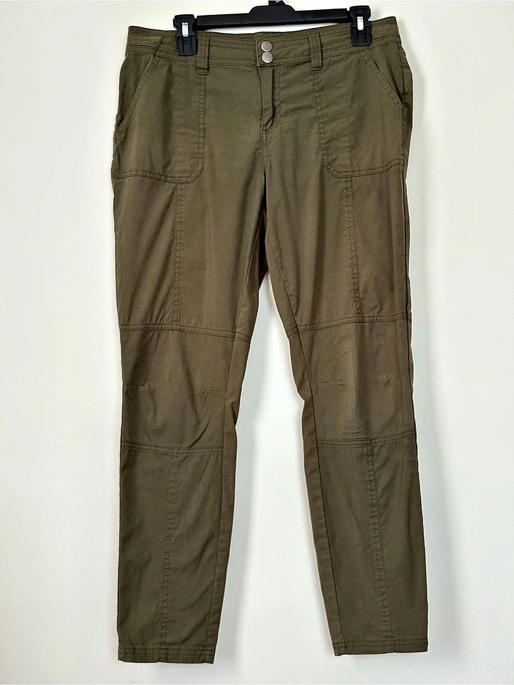 prAna Women’s Size 10 Olive Green Utility Pants Organic Cotton Stretch